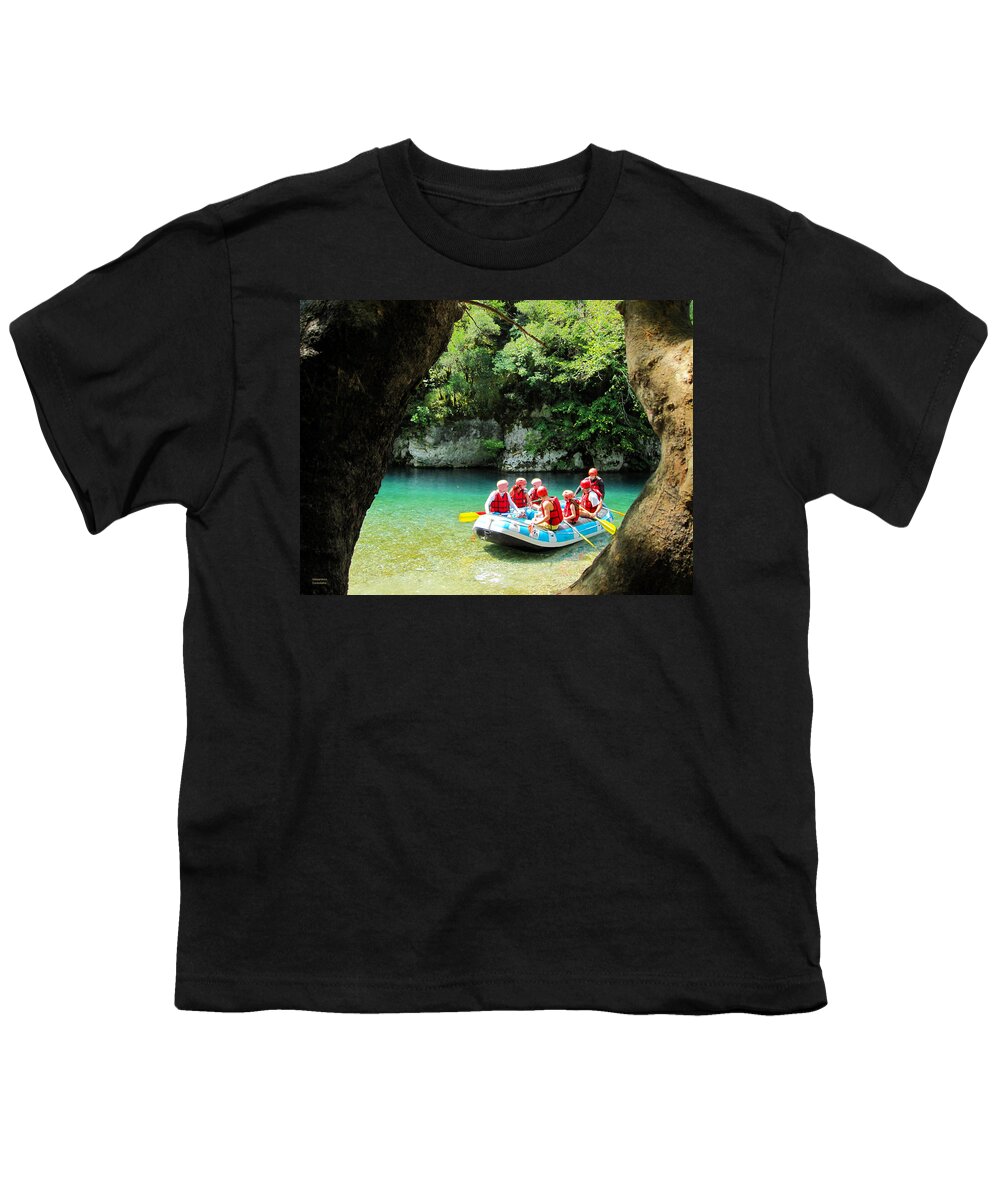 Alexandros Daskalakis Youth T-Shirt featuring the photograph Rafting by Alexandros Daskalakis