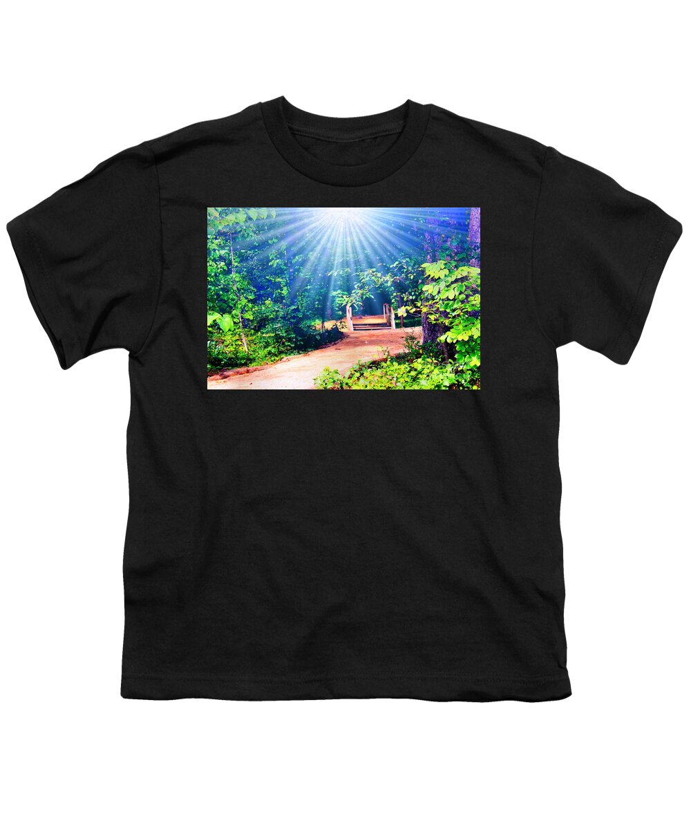 Nature Youth T-Shirt featuring the photograph Rays Of Light To Guide The Path by Judy Palkimas
