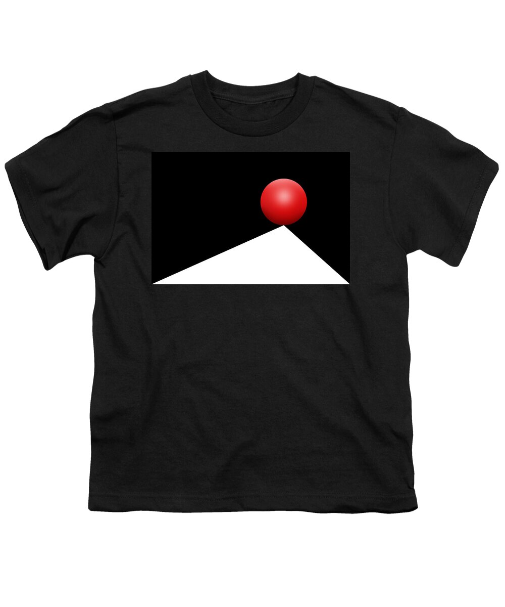 Abstract Youth T-Shirt featuring the photograph Red Ball 29 by Mike McGlothlen