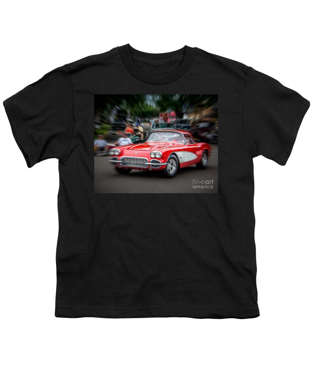 Car Youth T-Shirt featuring the photograph Red Blur by Perry Webster