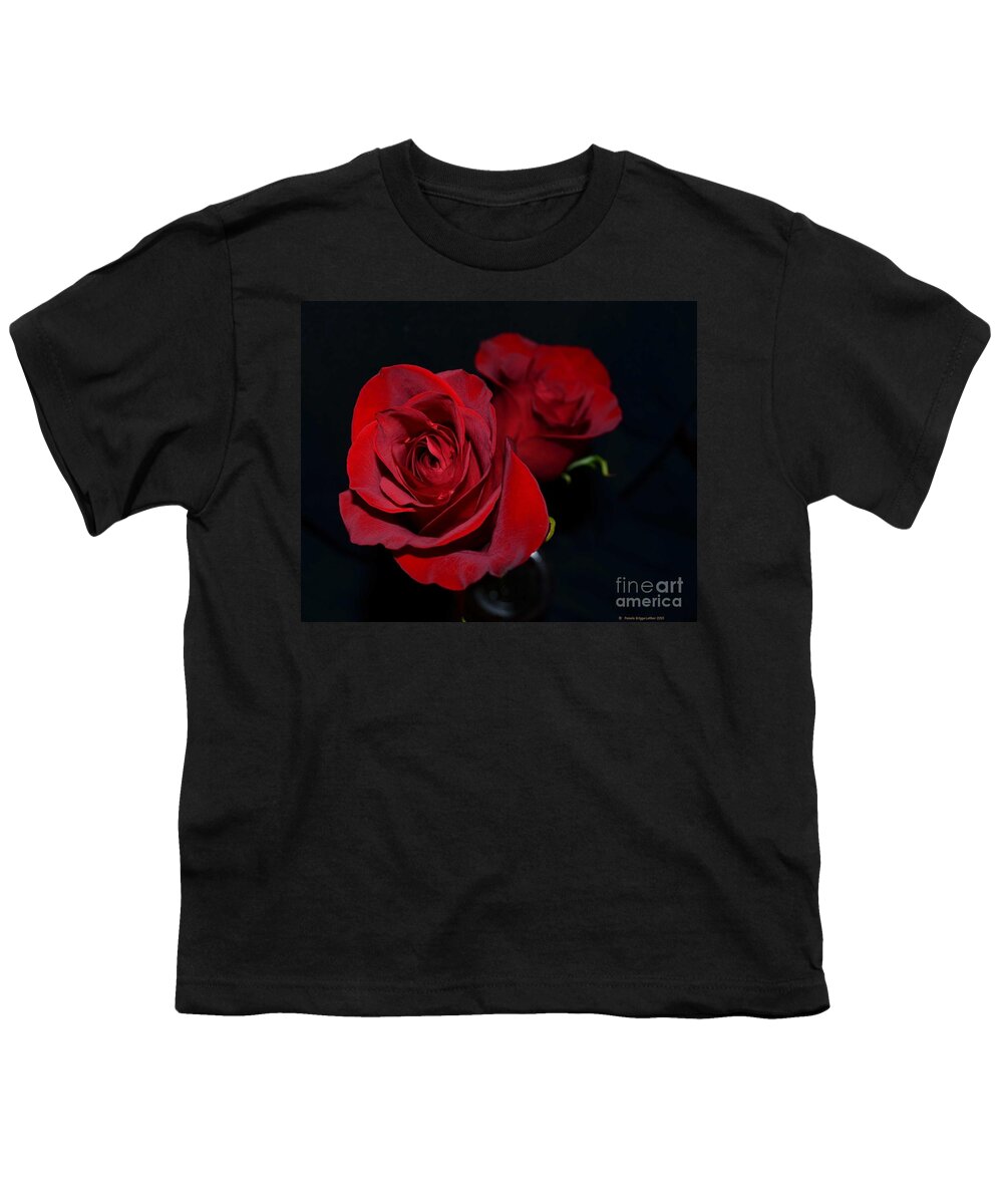 Red Rose Youth T-Shirt featuring the photograph Red Roses for a Blue Lady by Luther Fine Art