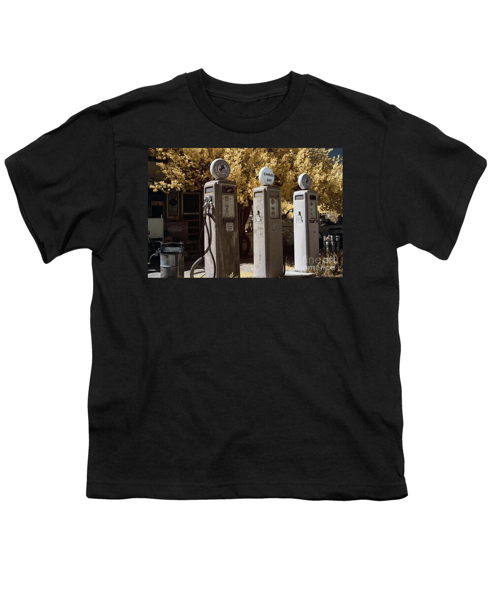 Rusty Youth T-Shirt featuring the photograph Retro Gas Pumps by Keith Kapple