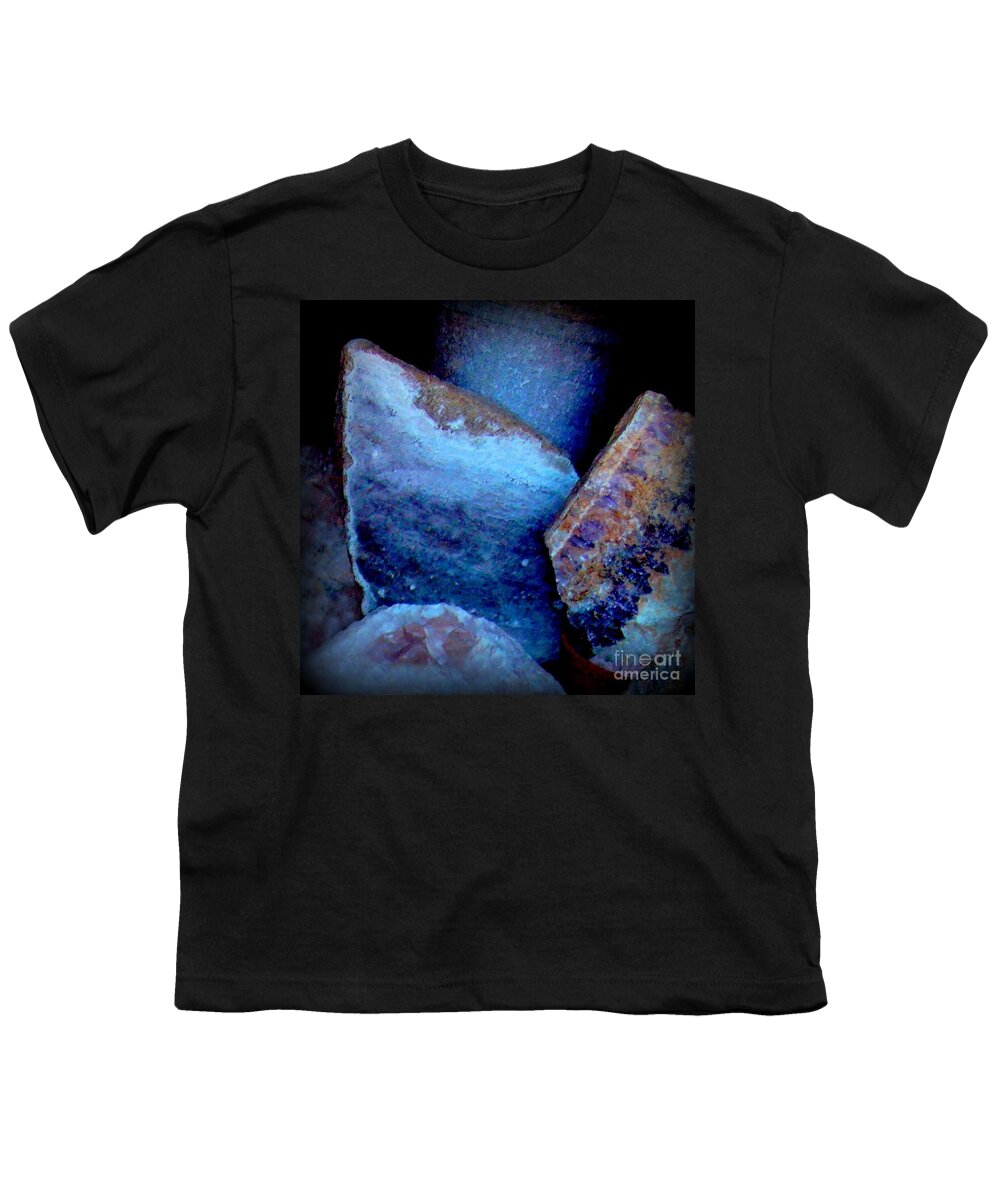  Youth T-Shirt featuring the photograph Rock and Gemstone Abstract by Renee Trenholm