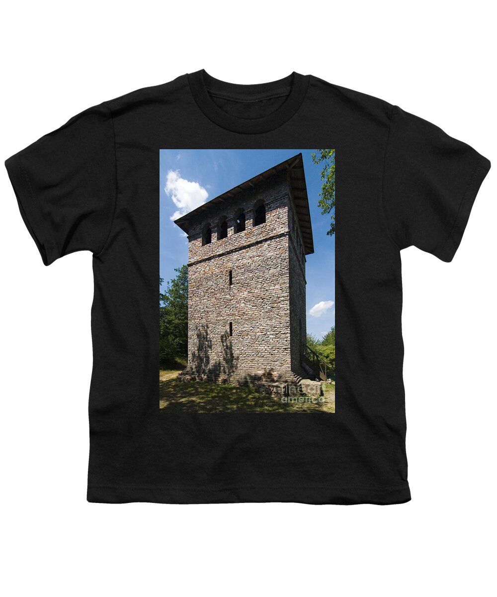 Stone Tower Youth T-Shirt featuring the photograph Roman Fortification, Germany by Andreas Pulwey