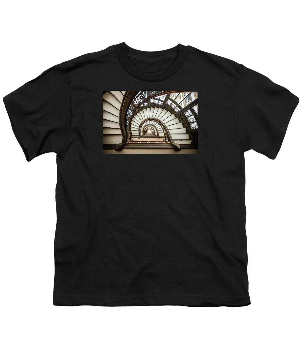 Chicago Youth T-Shirt featuring the photograph Rookery Building Oriel Staircase by Anthony Doudt