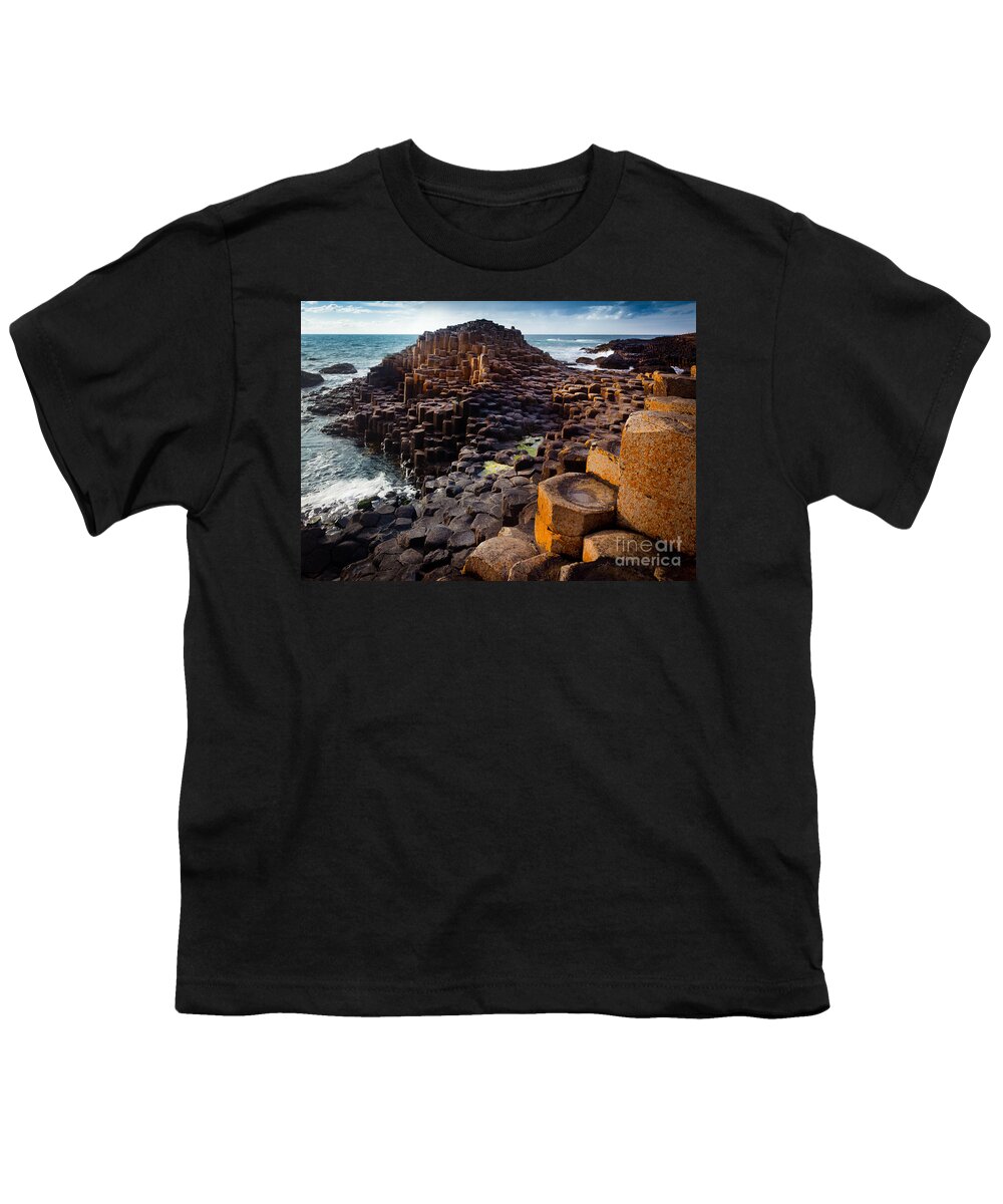 Europe Youth T-Shirt featuring the photograph Rugged Giant's Causeway by Inge Johnsson