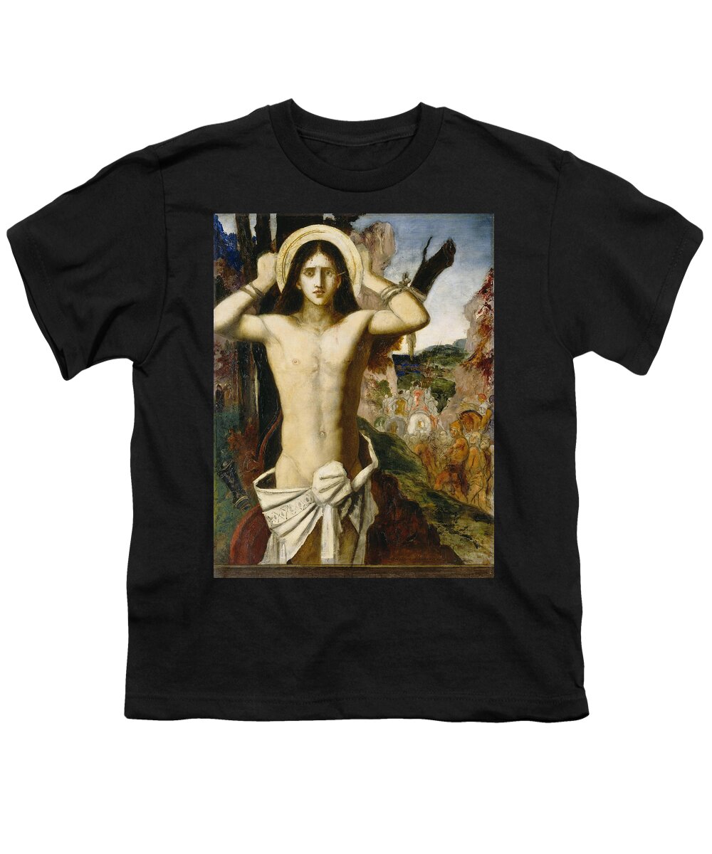 Gustave Moreau Youth T-Shirt featuring the painting Saint Sebastian by Gustave Moreau