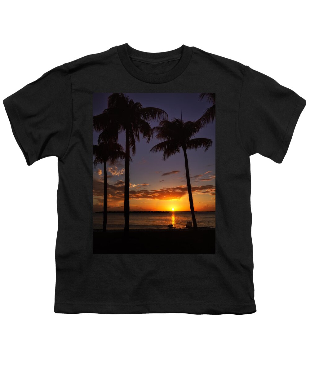 Sunset Youth T-Shirt featuring the photograph Sanibel Island Sunset by Kim Hojnacki
