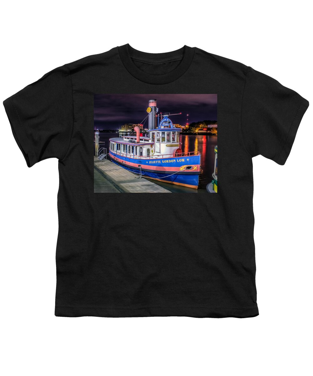 America Youth T-Shirt featuring the photograph Savannah Belle DOT Ferry by Rob Sellers