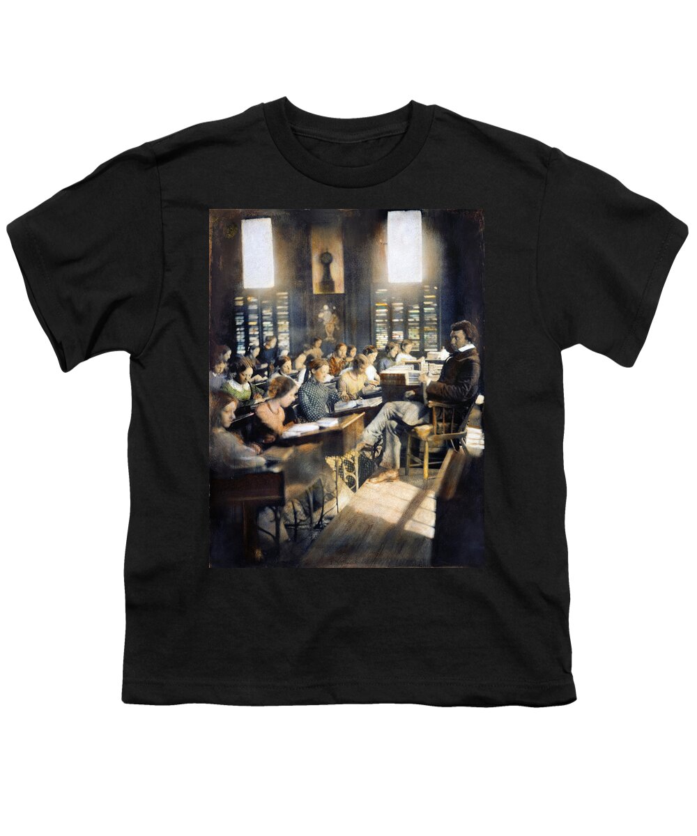 1850 Youth T-Shirt featuring the photograph SCHOOL FOR GIRLS, c1850 by Granger