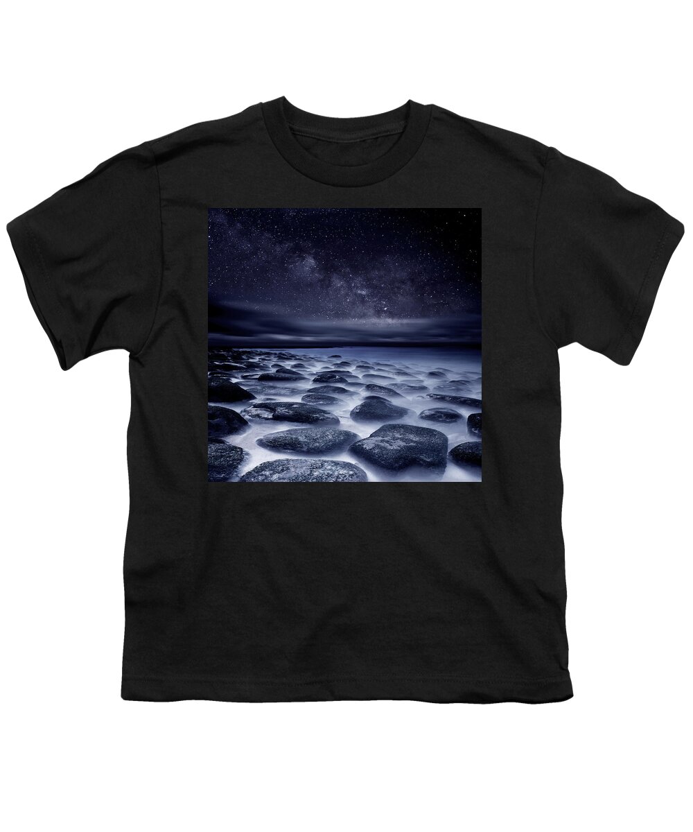 Night Youth T-Shirt featuring the photograph Sea of Tranquility by Jorge Maia