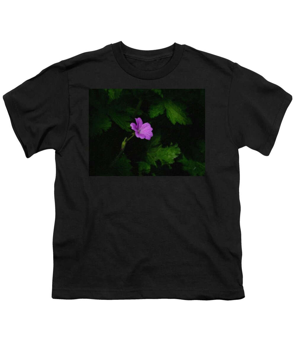Flower Youth T-Shirt featuring the painting Shadowy Flower Ger1935 by Dean Wittle