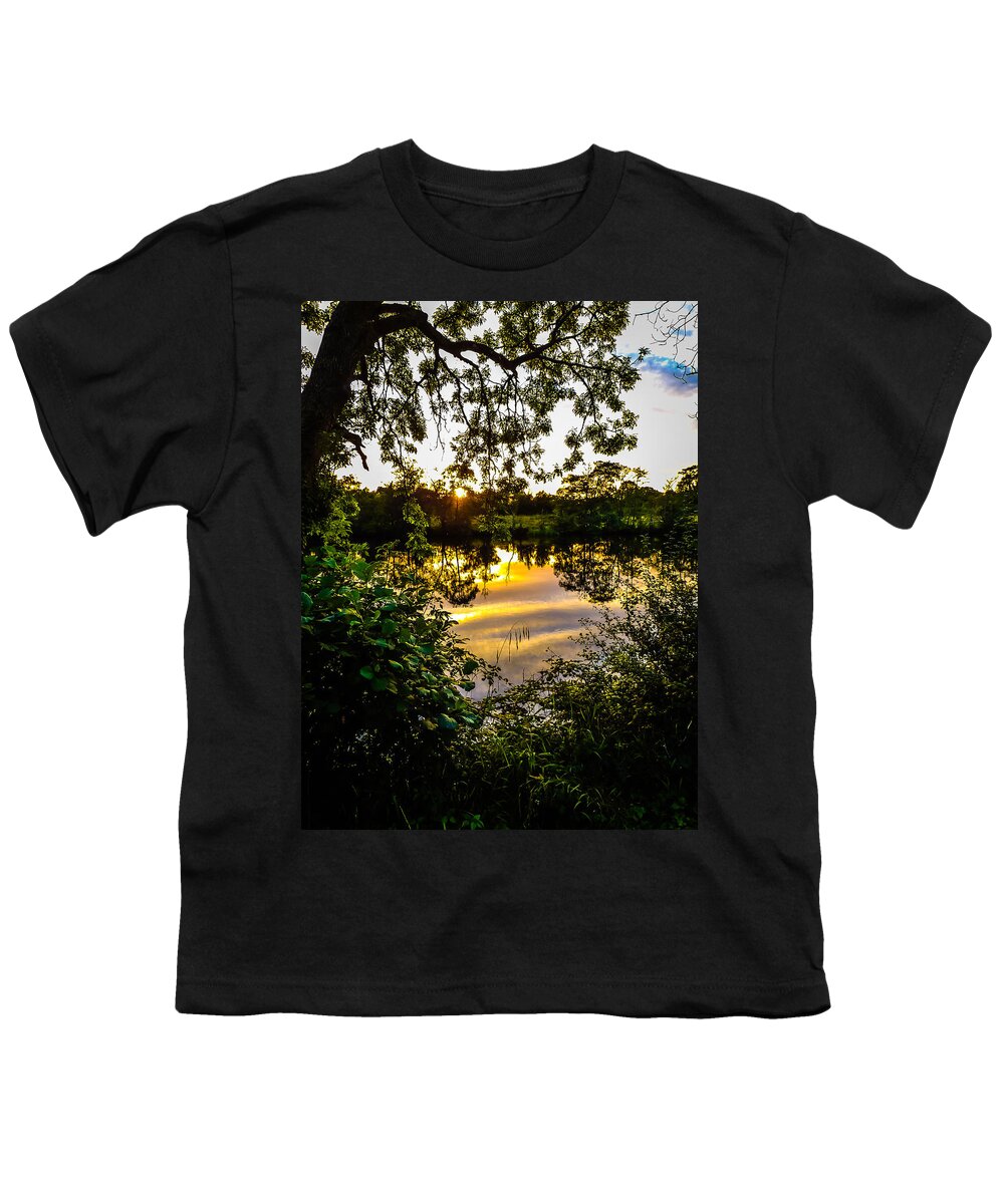 Ireland Youth T-Shirt featuring the photograph Shannon River Sunset at Roosky by James Truett