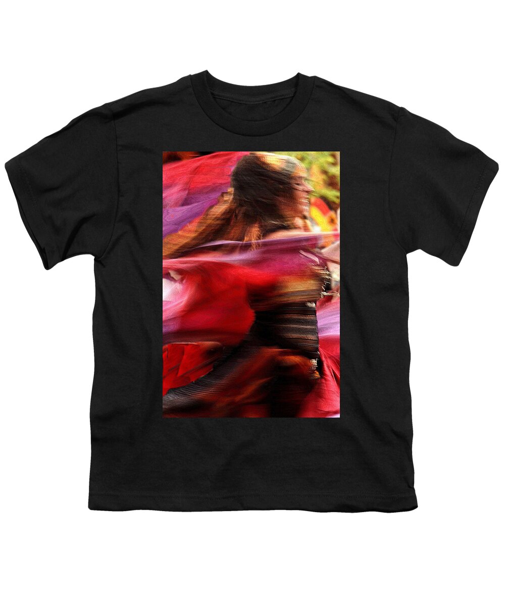 Motion Youth T-Shirt featuring the photograph She Twirls and Twirls by Nadalyn Larsen
