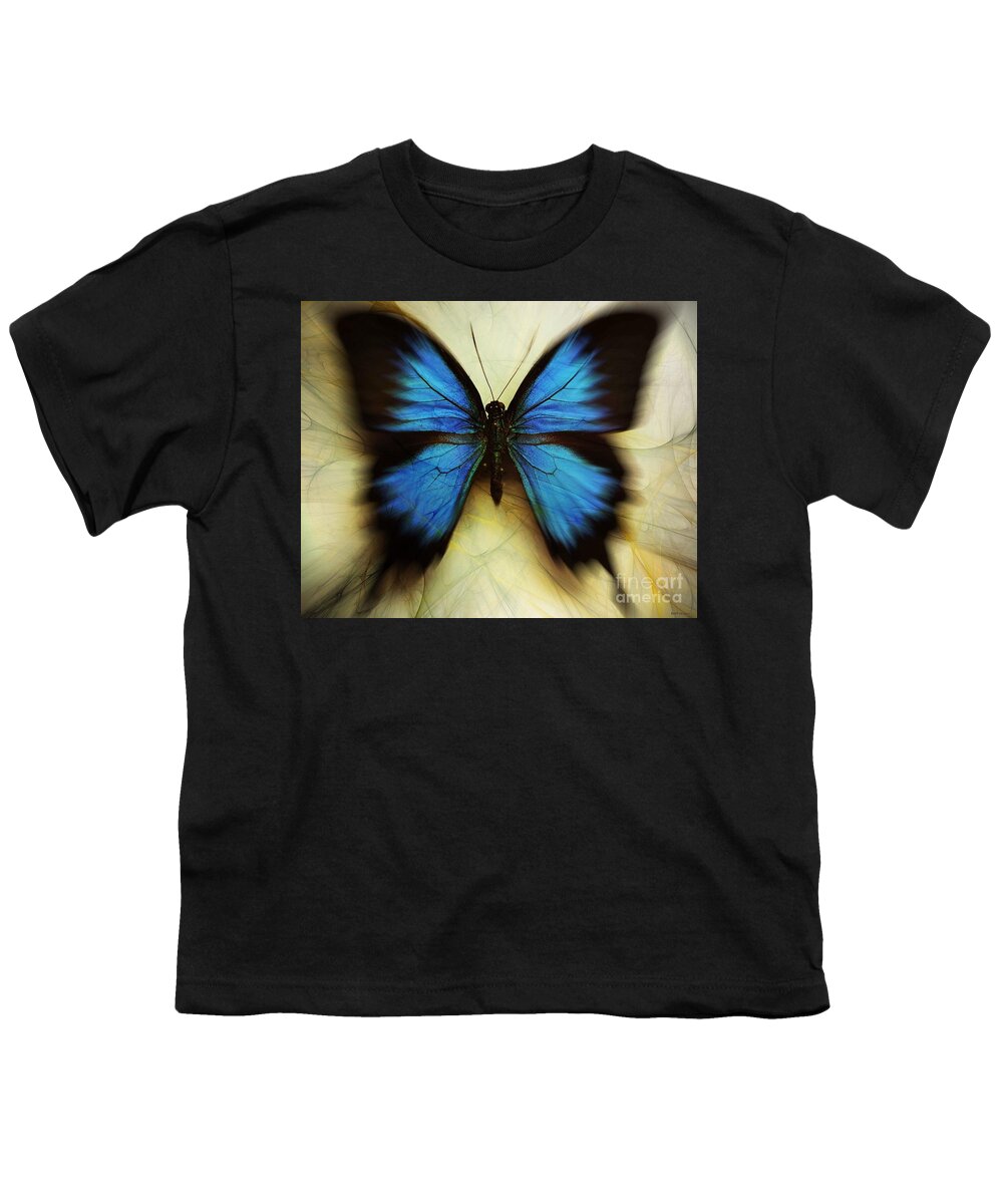 Sketchy Butterfly Youth T-Shirt featuring the digital art Sketchy Butterfly by Elizabeth McTaggart