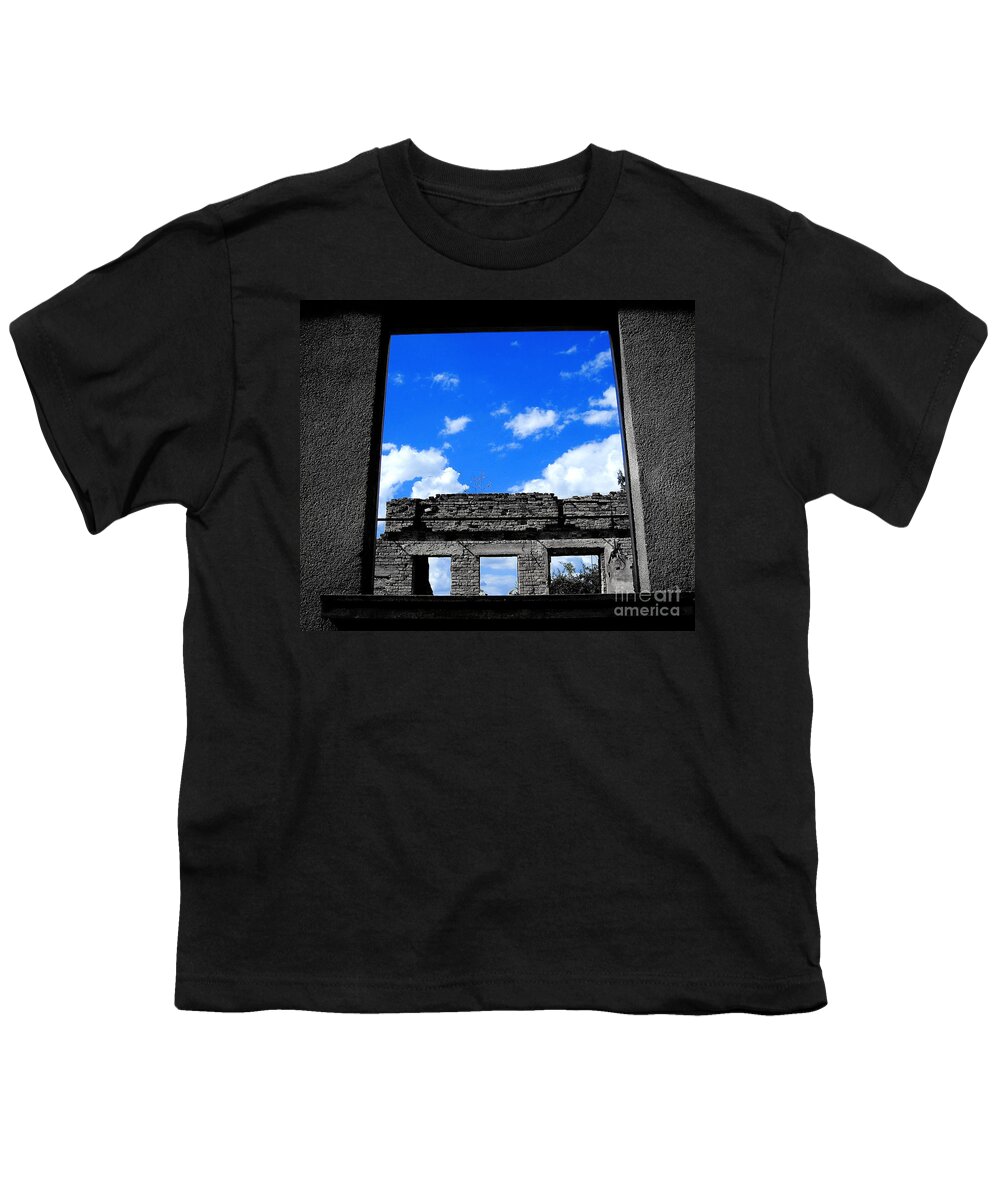 Window Youth T-Shirt featuring the photograph Sky Windows by Nina Ficur Feenan
