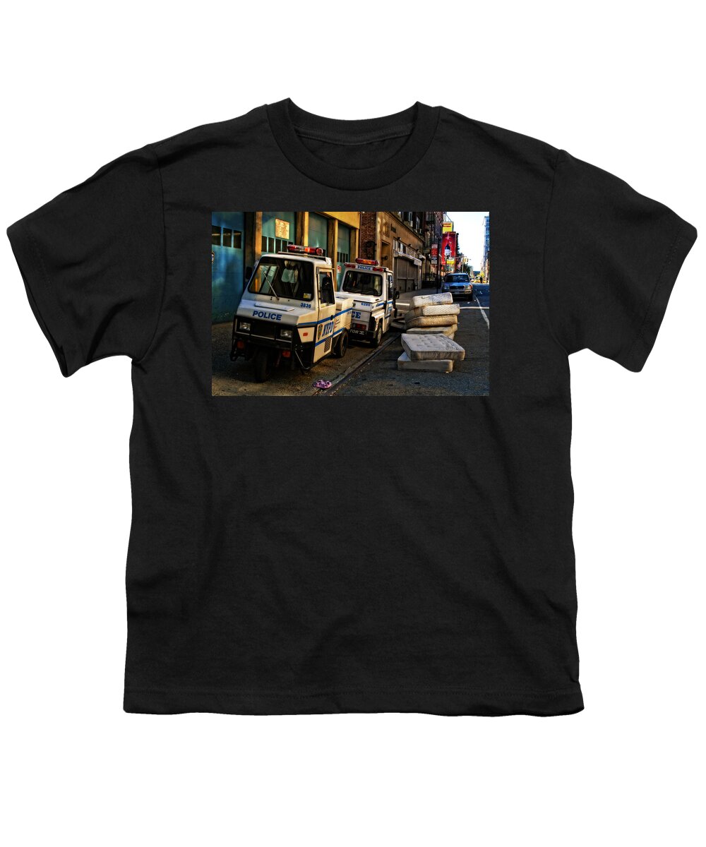 City Youth T-Shirt featuring the photograph Sleepy Patrol by Mike Martin