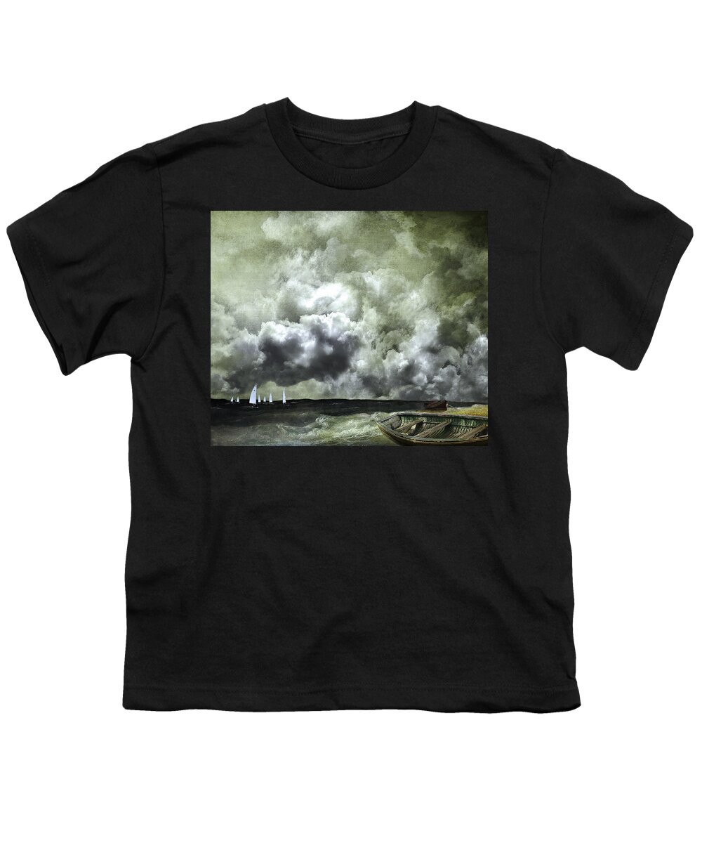 Boats Youth T-Shirt featuring the photograph Sometimes your luck runs out by Jeff Burgess