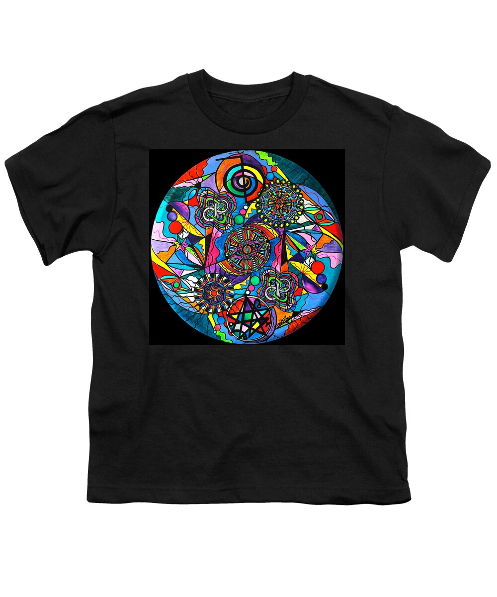 Vibration Youth T-Shirt featuring the painting Soul Retrieval by Teal Eye Print Store
