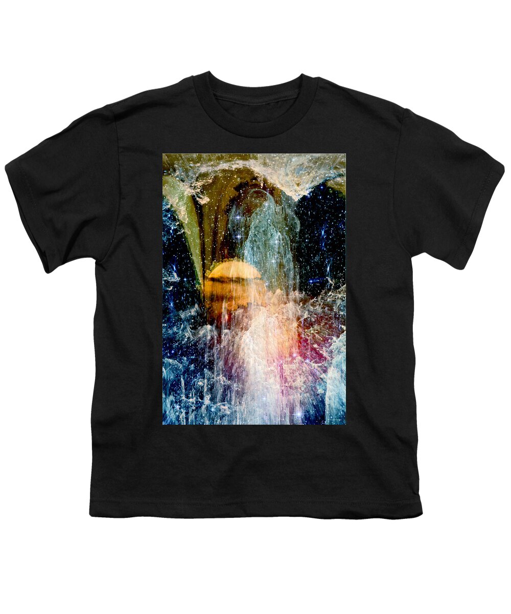 Space Between Youth T-Shirt featuring the digital art Space Between by Linda Sannuti