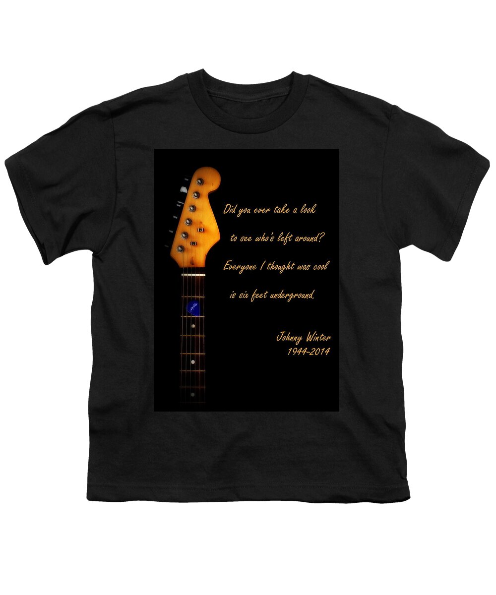 Johnny Winter Youth T-Shirt featuring the photograph Still Alive And Well by Guy Pettingell