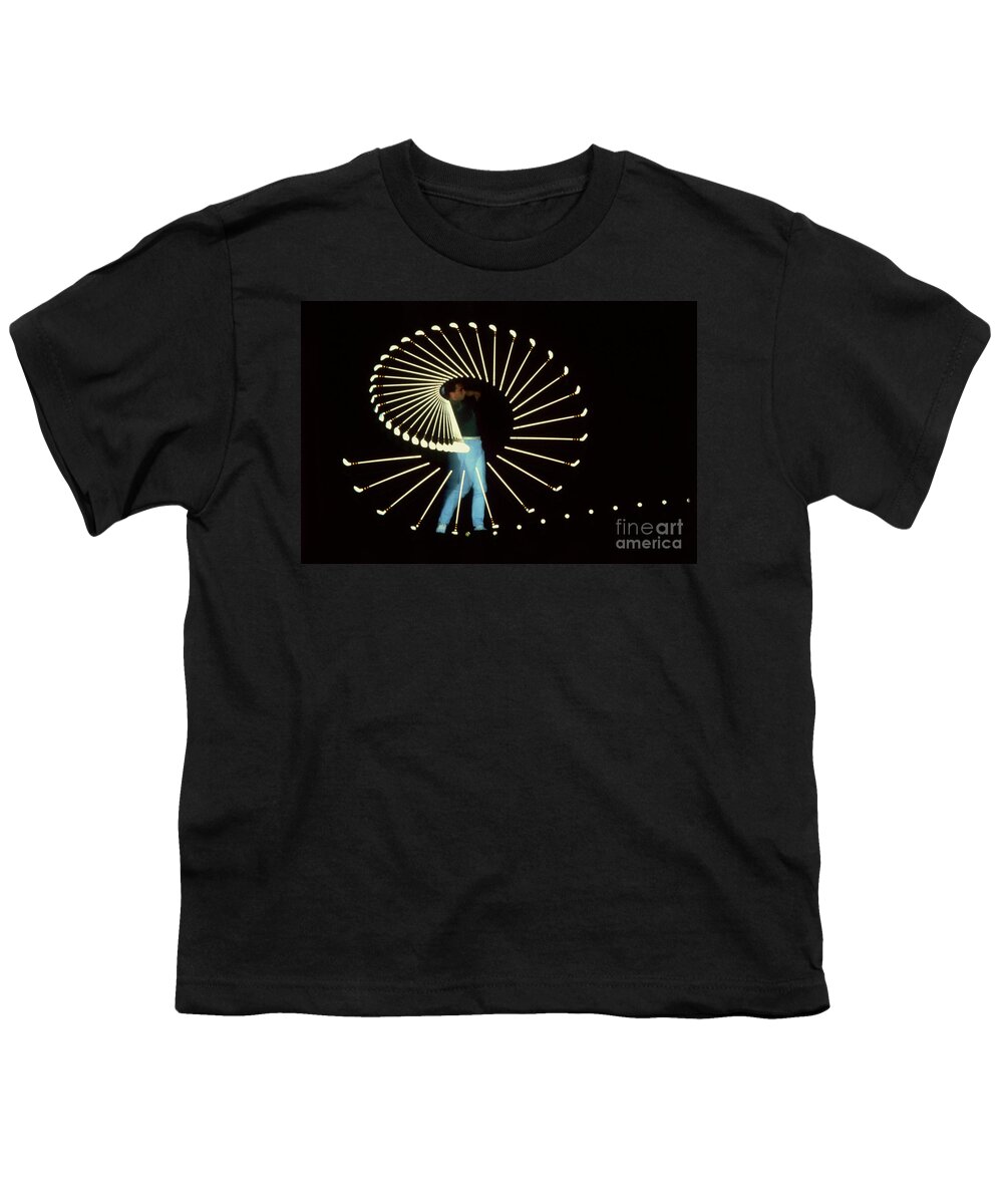 Movement Youth T-Shirt featuring the photograph Stroboscopic golf Swing #1 by Michel Hans Vandystadt
