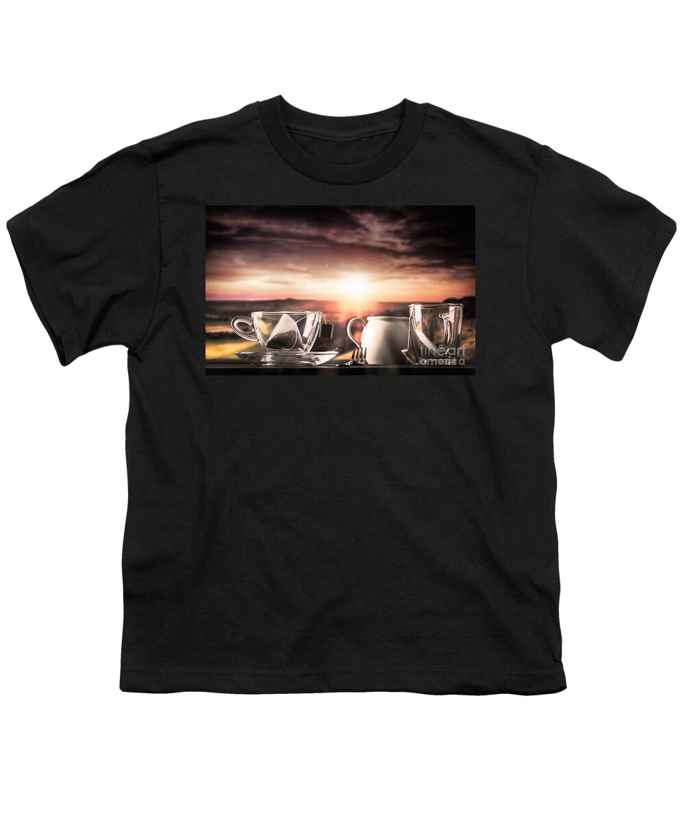 Tea Youth T-Shirt featuring the photograph Storm in a teacup by Simon Bratt