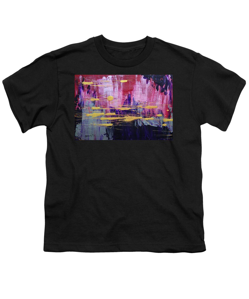 Bold Abstract Youth T-Shirt featuring the painting Sun Stroke by Donna Blackhall