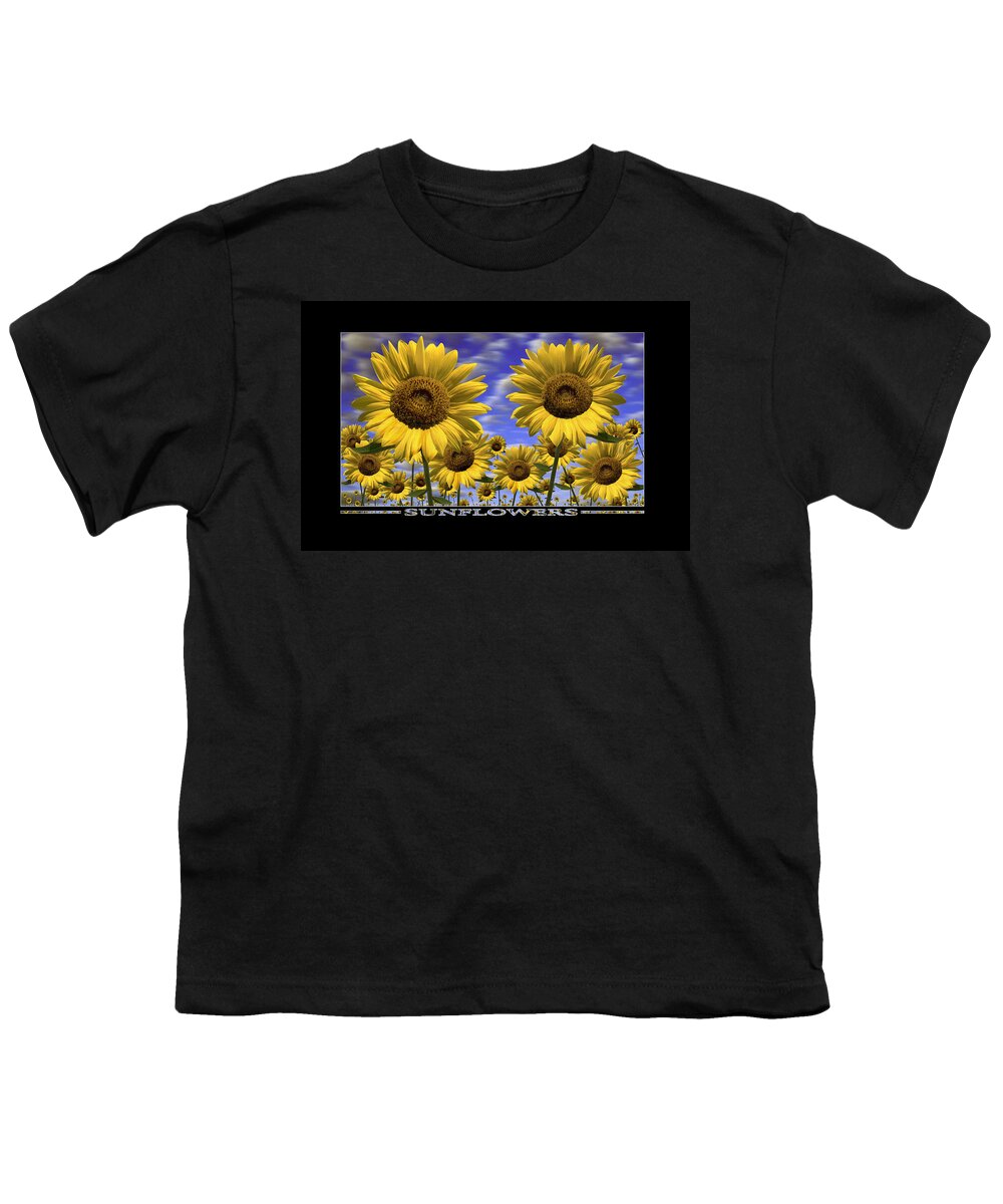 Flowers Youth T-Shirt featuring the photograph Sunflowers Show Print by Mike McGlothlen