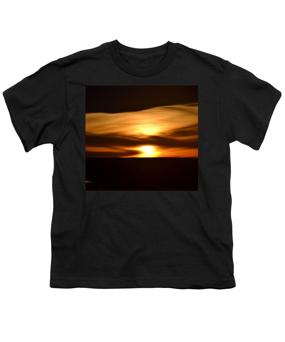 Sunset Youth T-Shirt featuring the photograph Sunset Abstract I by Nadalyn Larsen