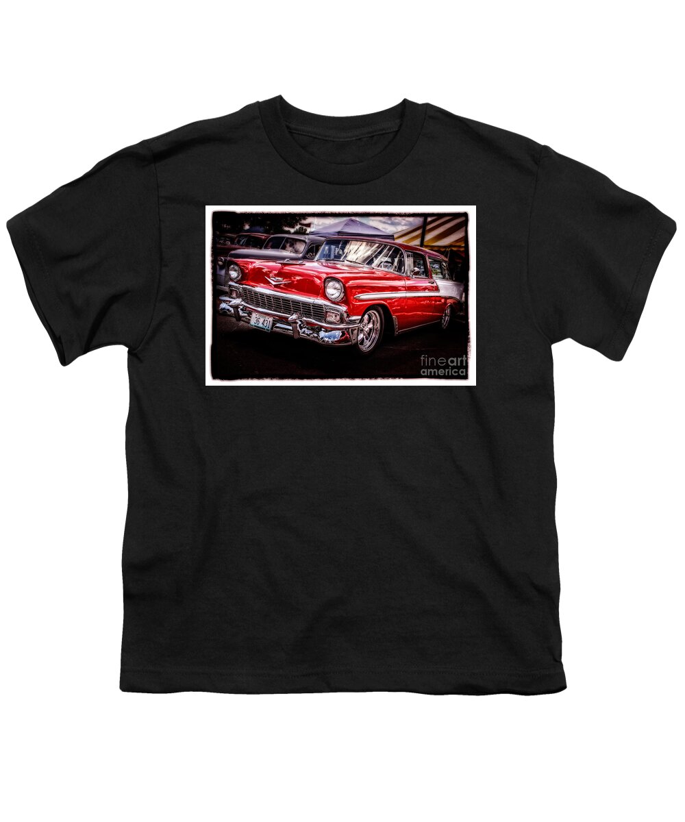 Car Youth T-Shirt featuring the photograph Sunset Red by Perry Webster