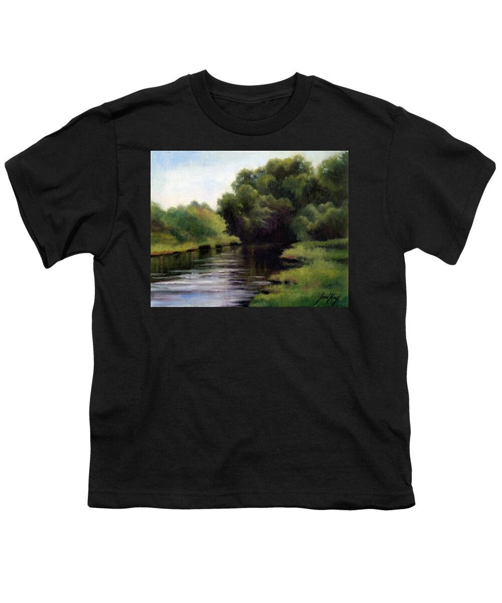 Swan Creek In Hickman County Youth T-Shirt featuring the painting Swan Creek by Janet King