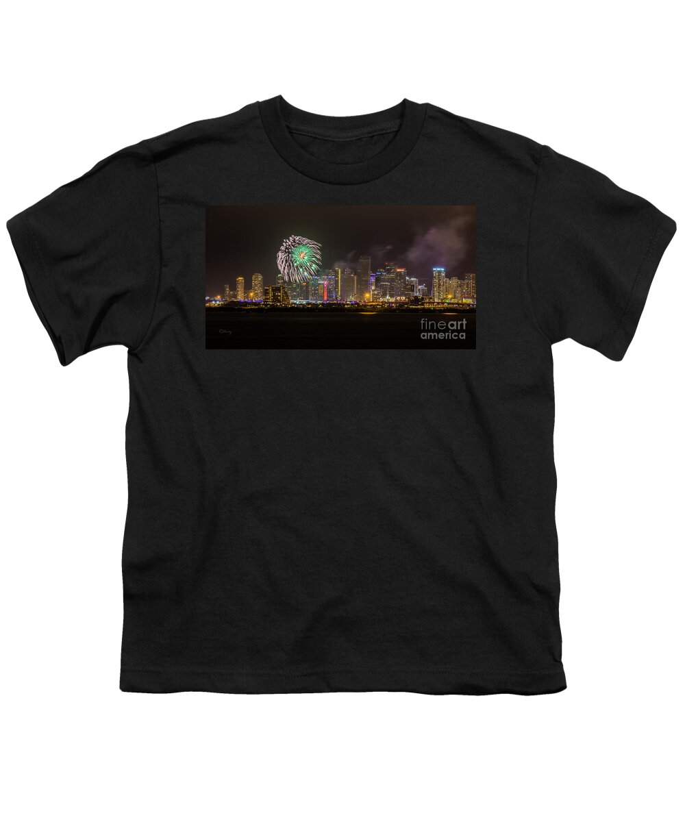 Fireworks Youth T-Shirt featuring the photograph The Beginning of 2014 by Rene Triay FineArt Photos