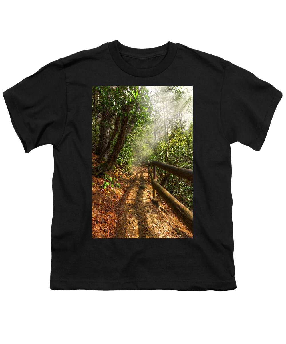Appalachia Youth T-Shirt featuring the photograph The Benton Trail by Debra and Dave Vanderlaan