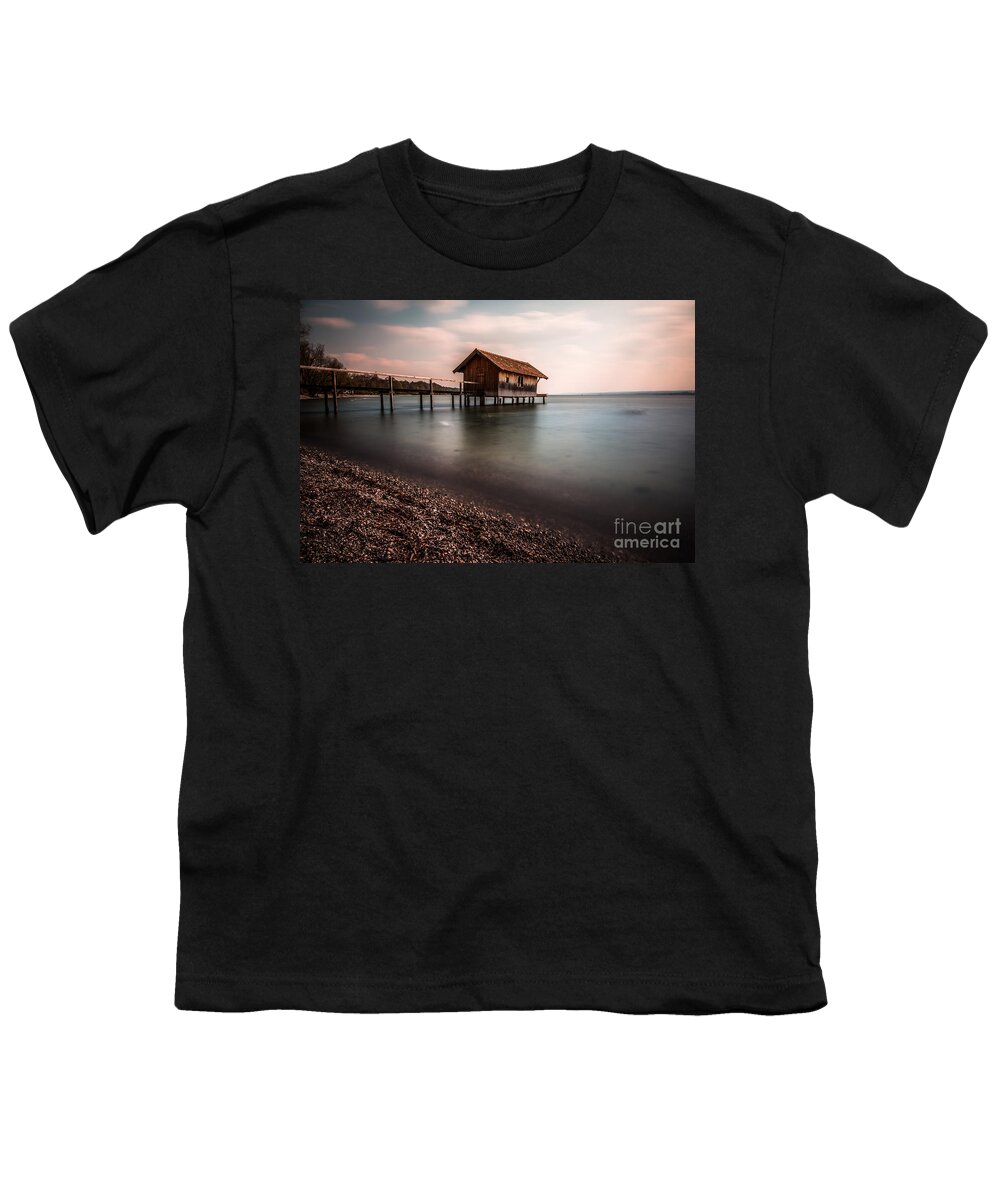 Ammersee Youth T-Shirt featuring the photograph The boats house by Hannes Cmarits
