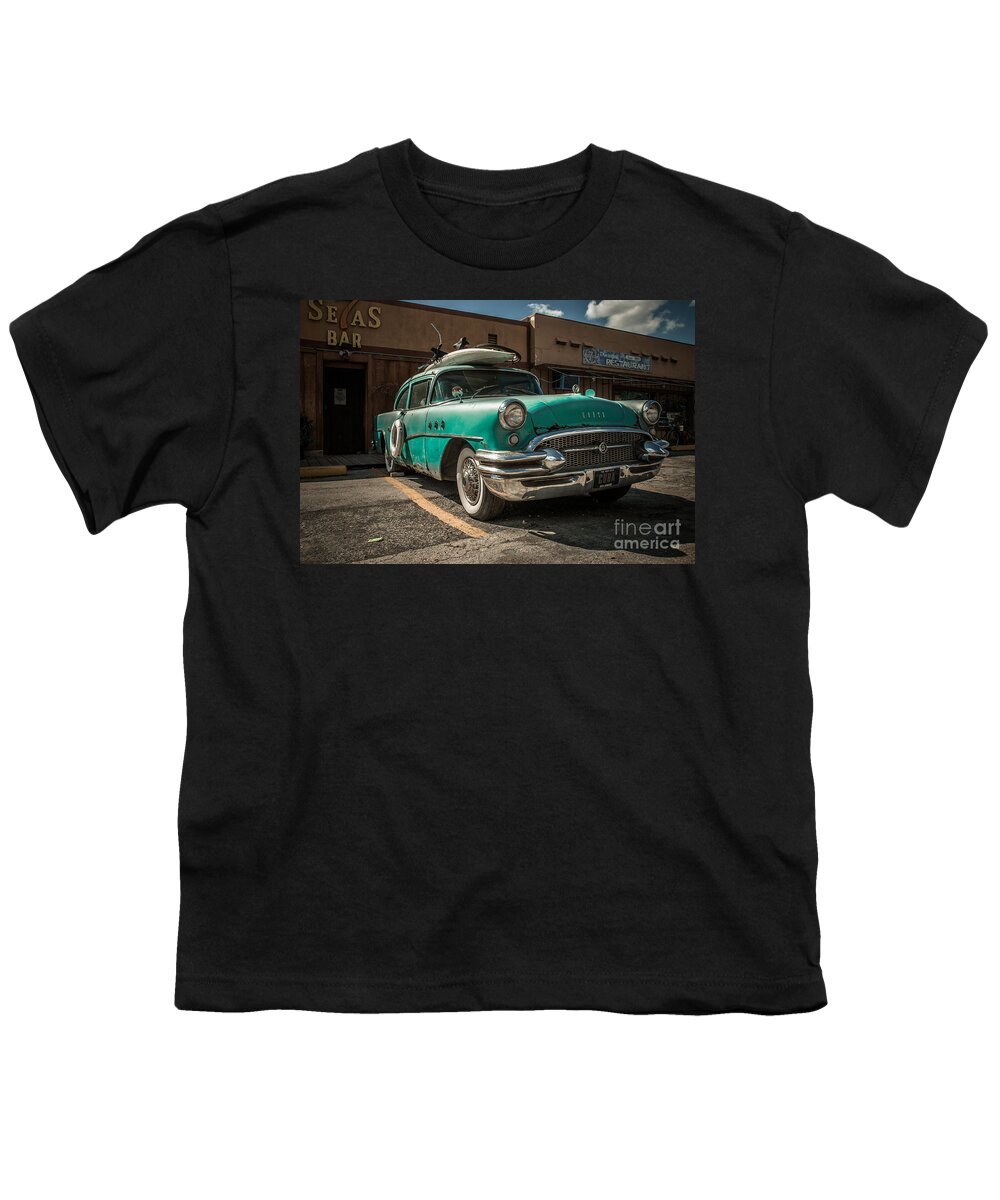 Auto Youth T-Shirt featuring the photograph The Buick II - ready to surf by Hannes Cmarits
