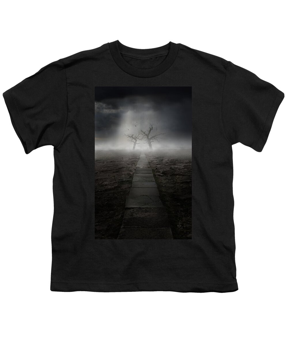 Land Youth T-Shirt featuring the photograph The Dark Land by Jaroslaw Blaminsky