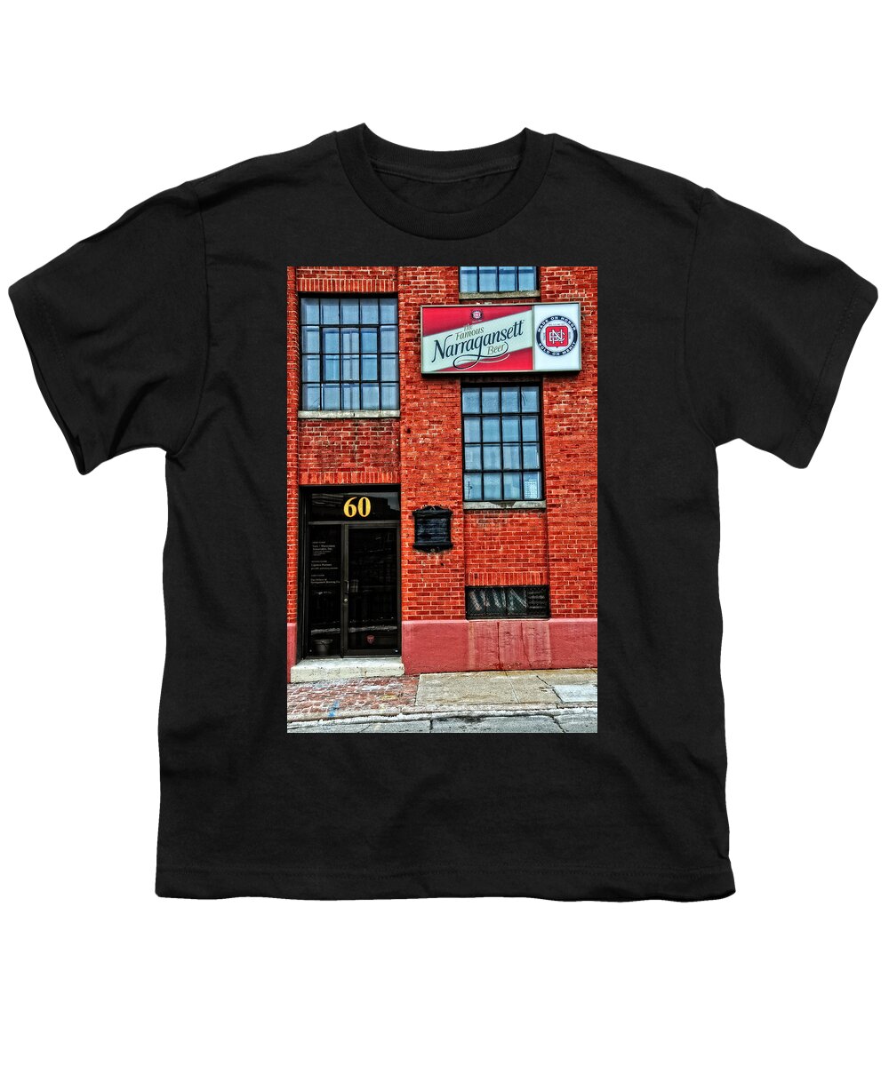 Brew Youth T-Shirt featuring the photograph The Famous Narragansett Beer by Mike Martin