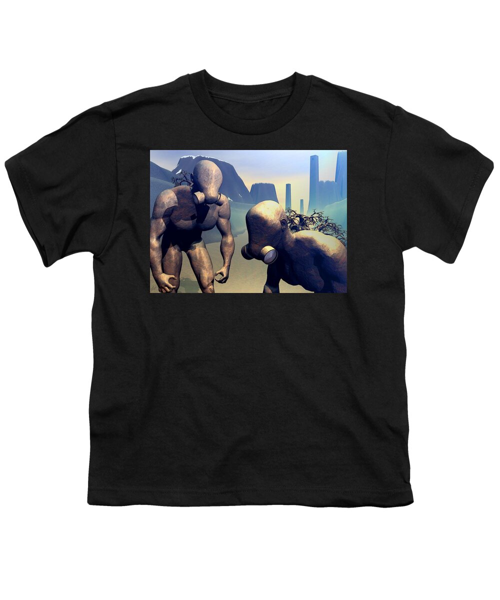 The Future Ancients Youth T-Shirt featuring the digital art The Future Ancients by John Alexander