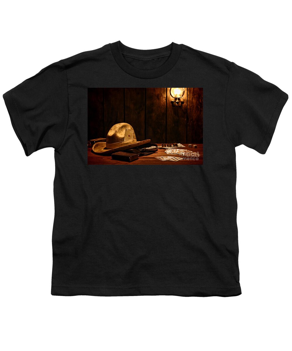 Cowboy Youth T-Shirt featuring the photograph The Gambler by Olivier Le Queinec