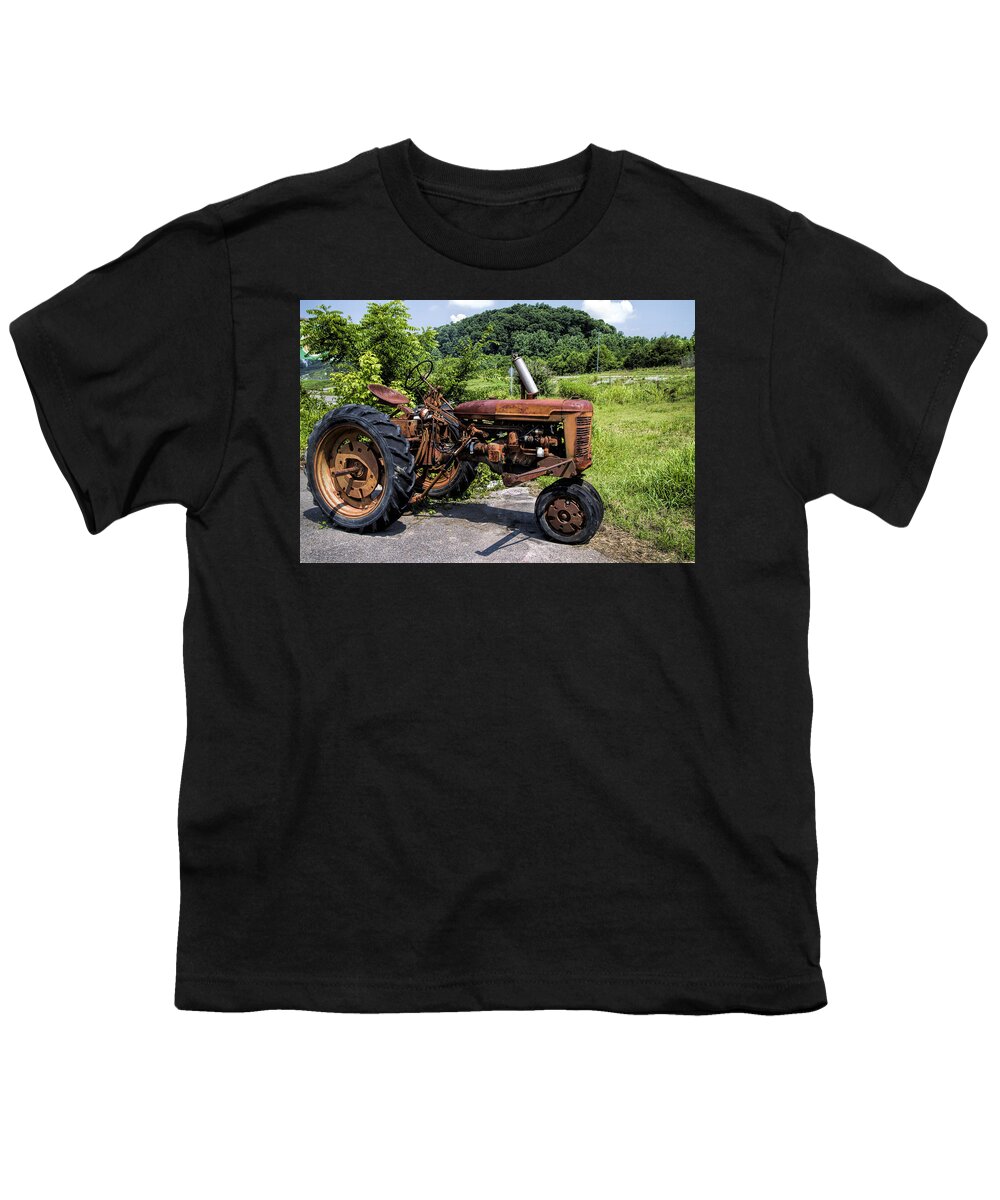 Tractor Youth T-Shirt featuring the photograph The Ghost of Farming Past by Kathy Clark