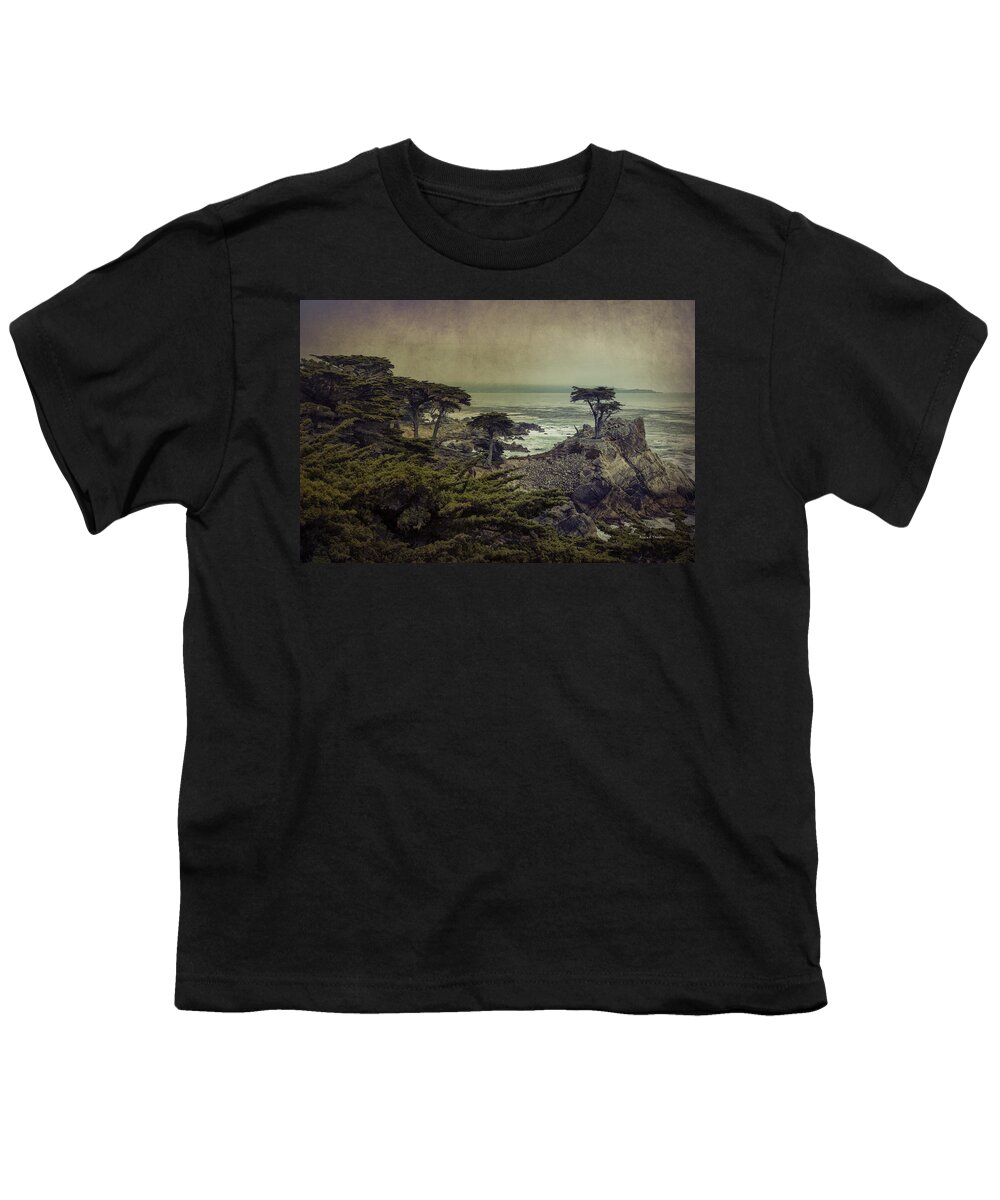 Lone Cypress Youth T-Shirt featuring the photograph The Lone Cypress by Angela Stanton