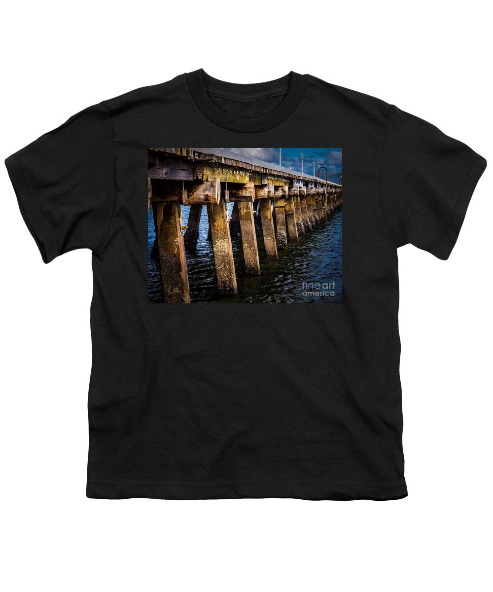 Townsville Youth T-Shirt featuring the photograph The Pier by Perry Webster