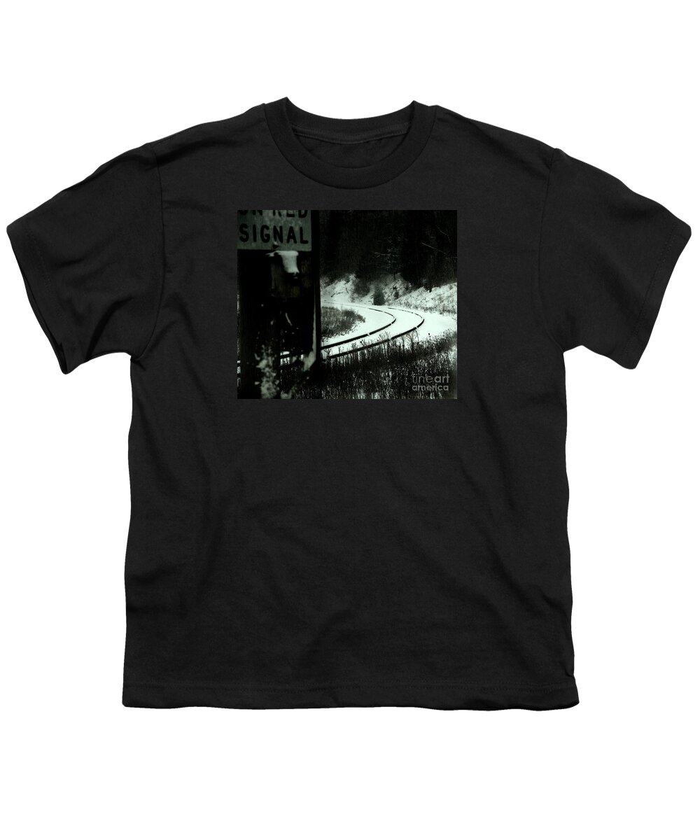 Rail Youth T-Shirt featuring the photograph The Rail To Anywhere by Linda Shafer