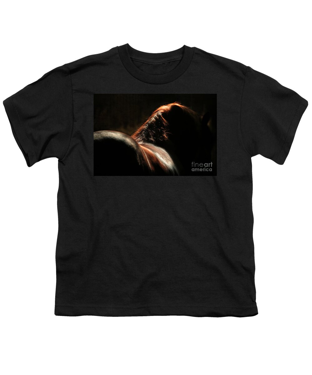 Horse Youth T-Shirt featuring the photograph The Silhouette by Ang El