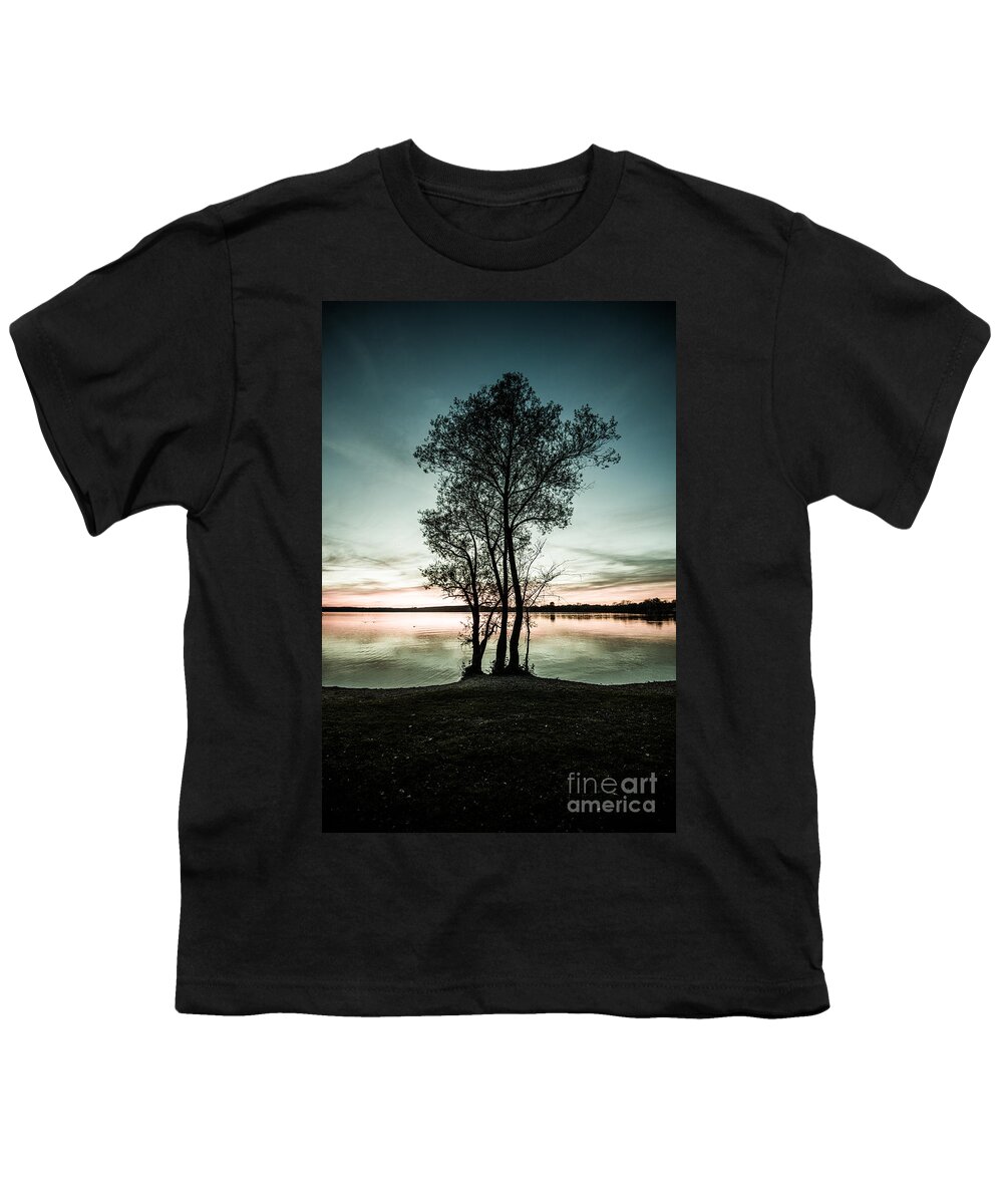 Ammersee Youth T-Shirt featuring the photograph The Trees Silhouette by Hannes Cmarits