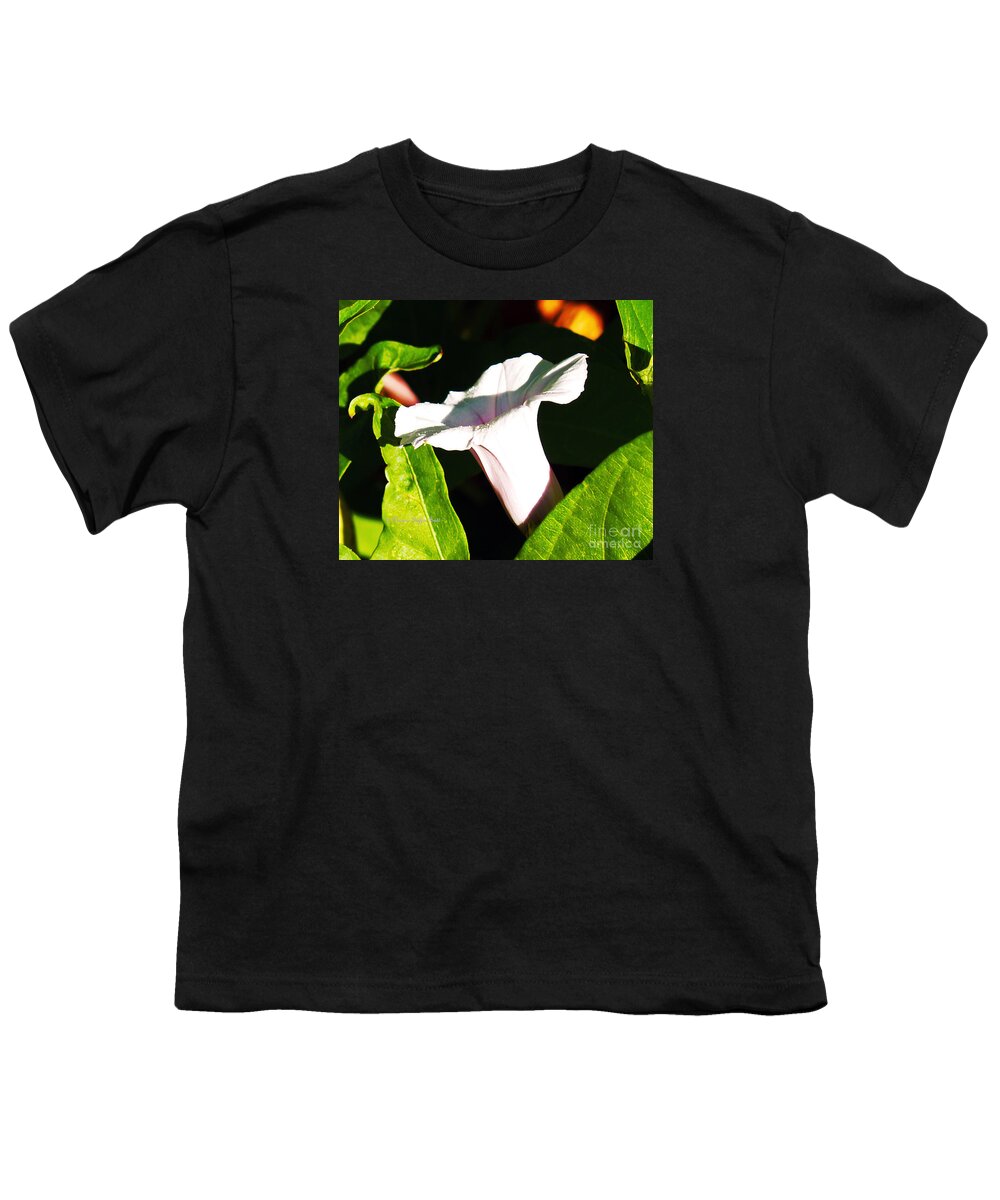 Fine Art Photography Youth T-Shirt featuring the photograph The White Trumpet by Patricia Griffin Brett