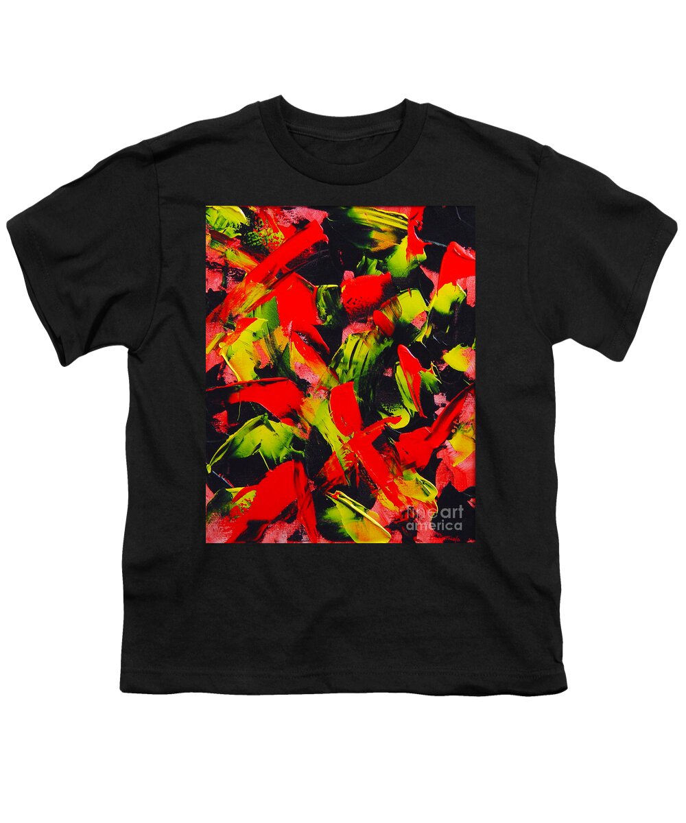 Black Youth T-Shirt featuring the painting Transitions III by Dean Triolo
