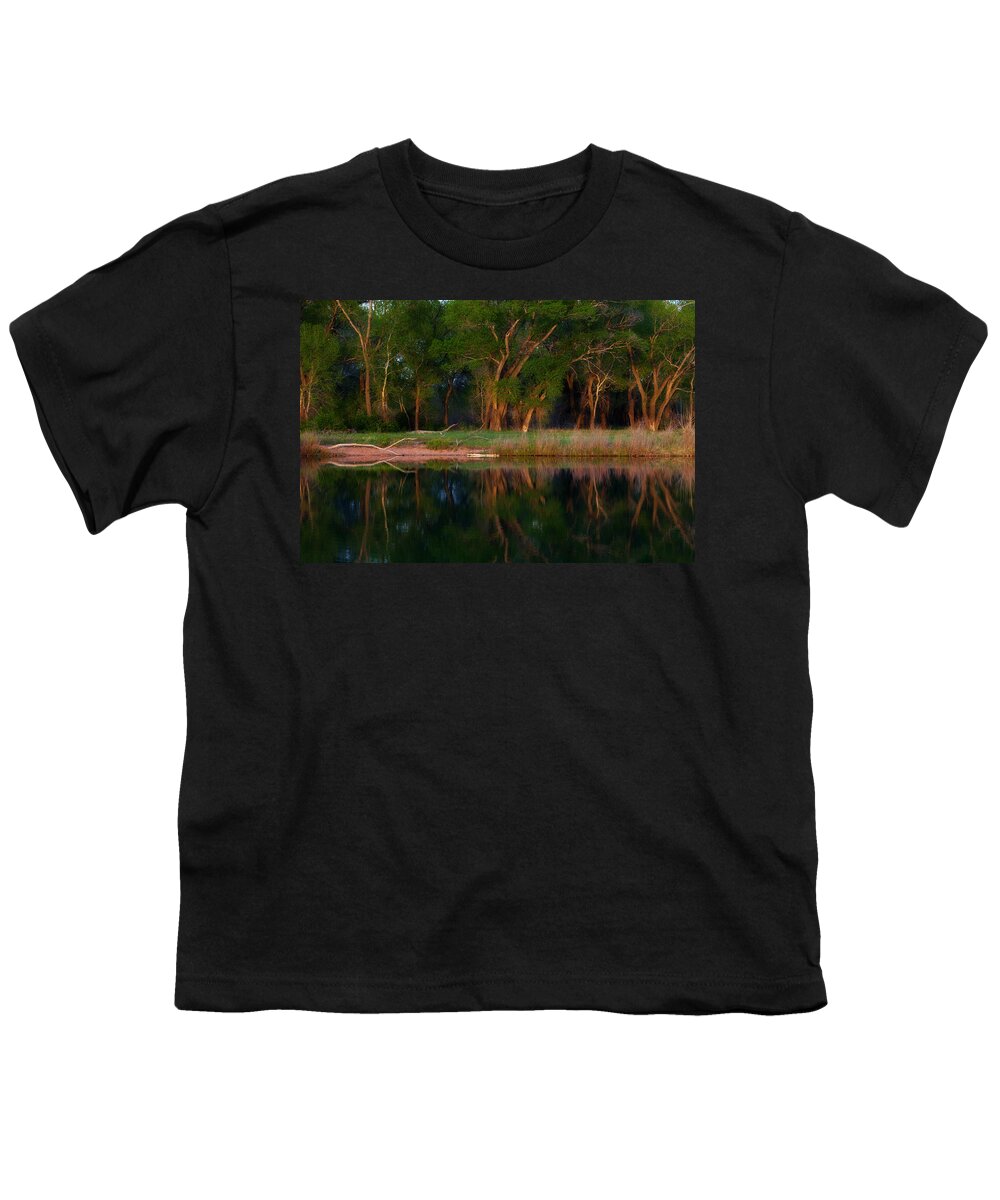 Reflection Youth T-Shirt featuring the photograph Trees of the Lake by Darren White