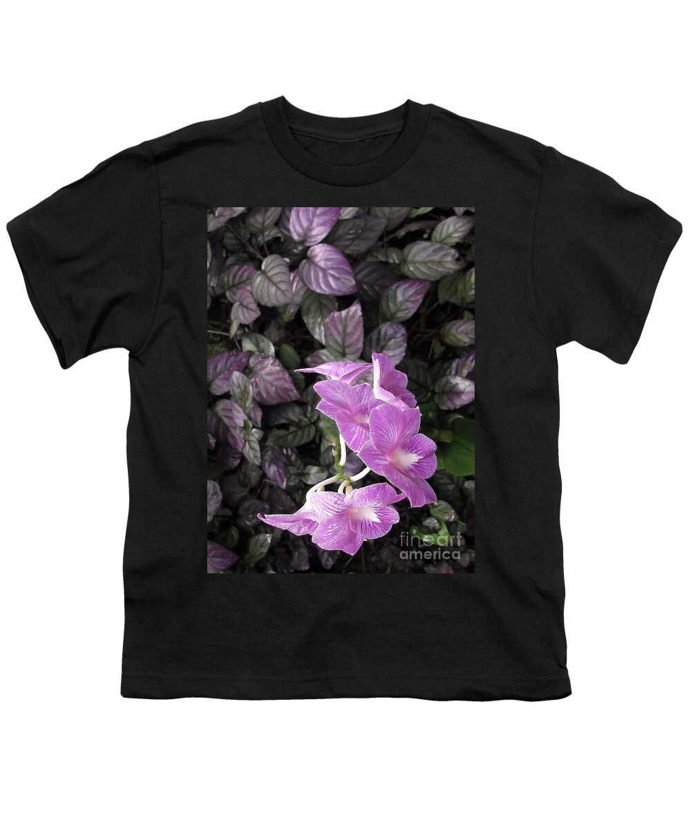Orchids Youth T-Shirt featuring the photograph Tropical Orchids by Ellen Cotton